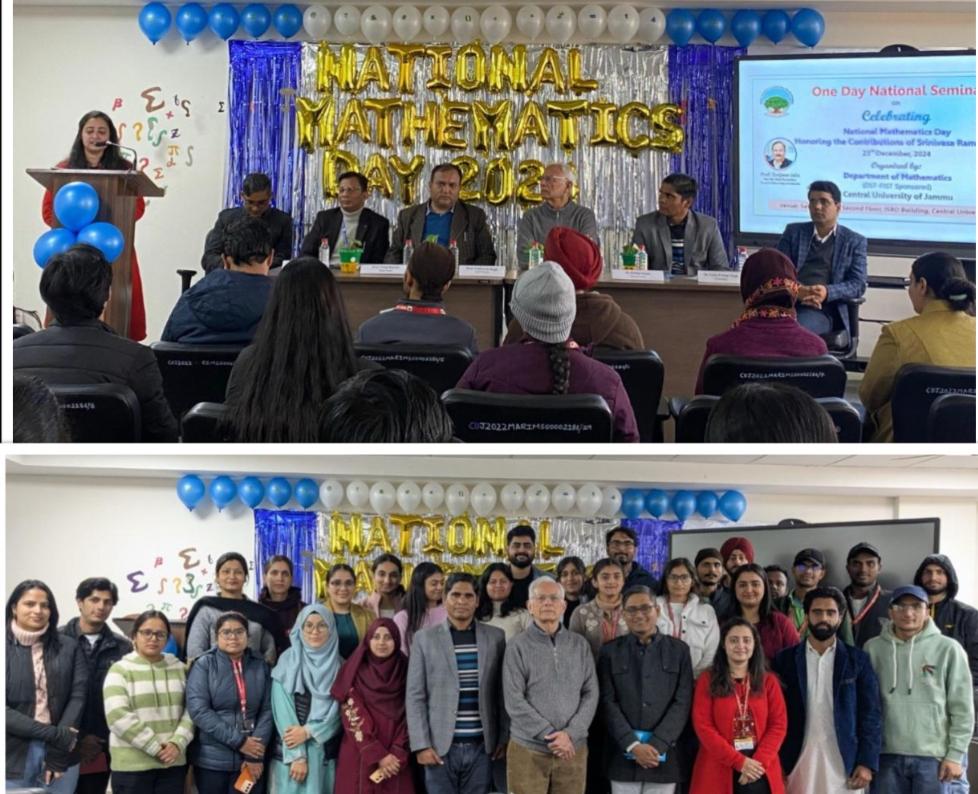 'One Day National Seminar Organized by Department of Mathematics, CU Jammu on National Mathematics Day'